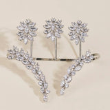 Zircon Flower Hand Palm Bangle Wedding Accessory