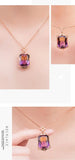 Amethyst Citrine Crystal Pendant Necklace Rose Jewelry