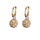 Zircon Pearl Ball Earrings for Women