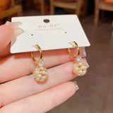 Zircon Pearl Ball Earrings for Women