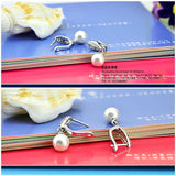925 Silver Pearl Earrings Women's Jewelry Elegant Noble Style