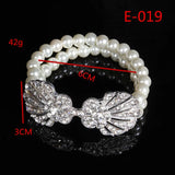 Bridal Wedding Party Bracelets Simulated Pearl Bangles