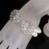 Bridal Wedding Party Bracelets Simulated Pearl Bangles