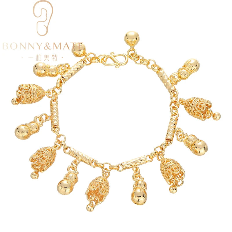 18k Plated Irregular Pendant Bracelet