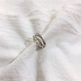 Line Sense Cross Opening Student Ring