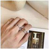 Line Sense Cross Opening Student Ring