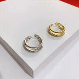 Line Sense Cross Opening Student Ring