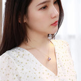 Purple Pearl & Zircon Diamonds Pendant Necklace for Women