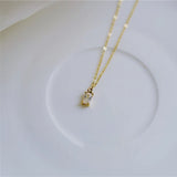 925 Silver Plated 14K Necklace Daily Collarbone Chain