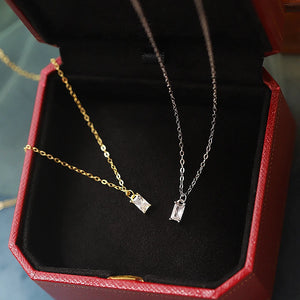 925 Silver Plated 14K Necklace Daily Collarbone Chain