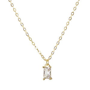 925 Silver Plated 14K Necklace Daily Collarbone Chain