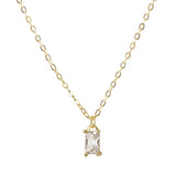 925 Silver Plated 14K Necklace Daily Collarbone Chain