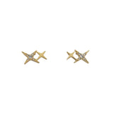 Star Earrings 925 Sterling Silver Double Layered Fine Jewelry