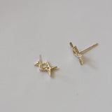 Star Earrings 925 Sterling Silver Double Layered Fine Jewelry