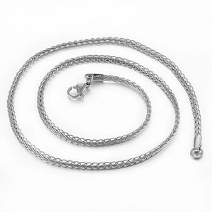 Elegant Lace Stainless Steel Necklace Chain Men And Women Jewelry