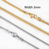 Elegant Lace Stainless Steel Necklace Chain Men And Women Jewelry