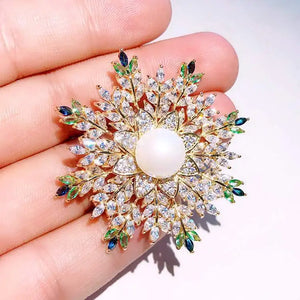Elegant Freshwater Pearl Brooches for Women Men