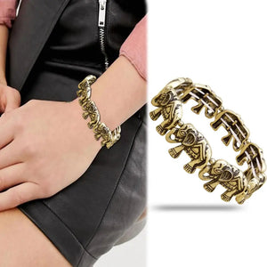 African Hindu Ganesha Elephant Beaded Bracelet Bangles for Women