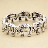 African Hindu Ganesha Elephant Beaded Bracelet Bangles for Women