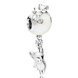 Enchanted Castle Pendant Charm 925 Sterling Silver Bead