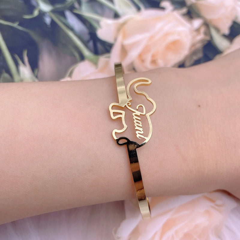 Elephant Bracelet Stainless Steel Adjustable-Personalized Gift