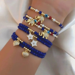 Elephant Charm Bracelet Beaded Bracelets for Women Jewelry