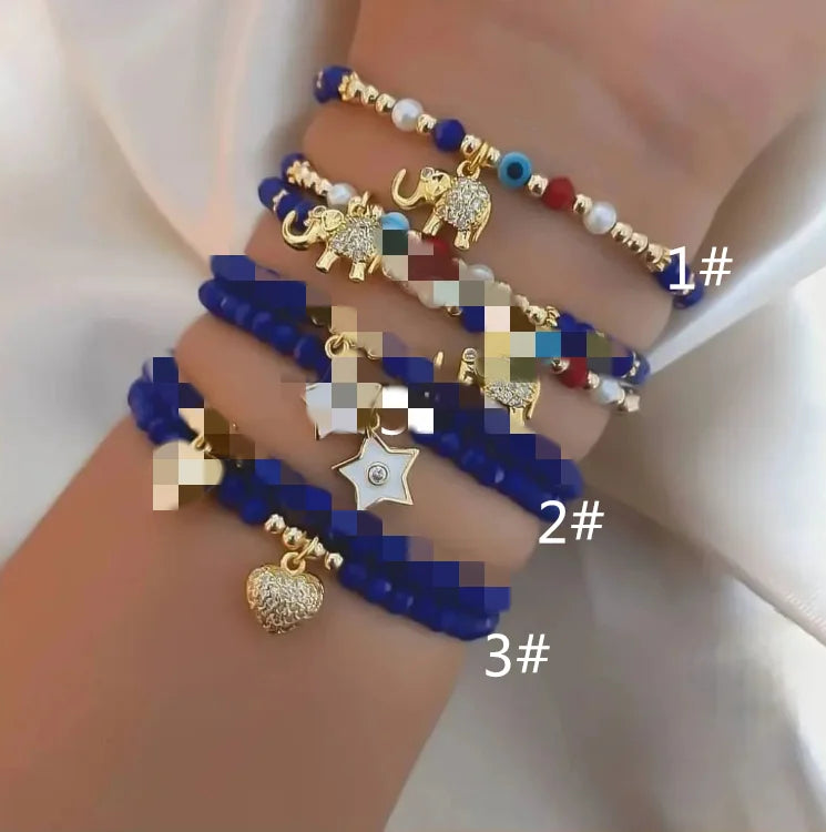 Elephant Charm Bracelet Beaded Bracelets for Women Jewelry
