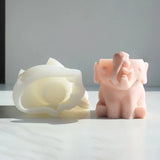Elephant Girl Gypsum Silicone Mold for DIY Succulents Concrete Flower Pot Vase