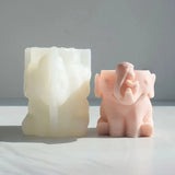 Elephant Girl Gypsum Silicone Mold for DIY Succulents Concrete Flower Pot Vase