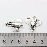 100Pcs Elephant Head Charms Pendants 22.8x26.2mm Antique Bronze DIY Jewelry