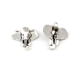 100Pcs Elephant Head Charms Pendants 22.8x26.2mm Antique Bronze DIY Jewelry