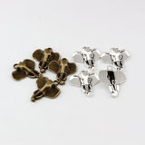 100Pcs Elephant Head Charms Pendants 22.8x26.2mm Antique Bronze DIY Jewelry