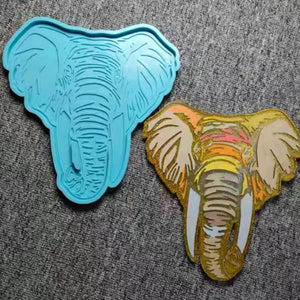 Elephant Head Tray Silicone Resin Mold DIY Crafts Clay Soap Candle Home Decor