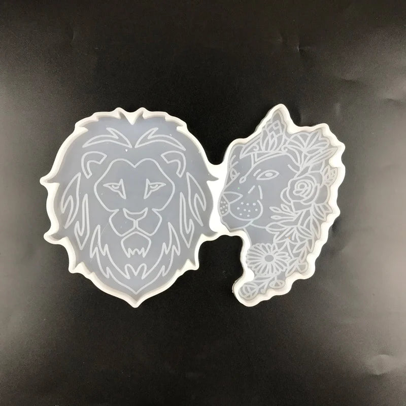 Animal Coaster Silicone Mold for Resin, Elephant, Peacock, Lion