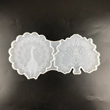 Animal Coaster Silicone Mold for Resin, Elephant, Peacock, Lion