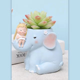 Elephant Shaped Storage Box Mold Flower Pot Holder Silicone Molds