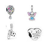 Elephant Family Charm Pendant Bead for Silver 925 Bracelet DIY Jewelry