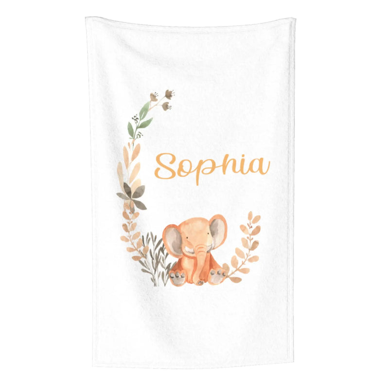 Customizable Elephant Name Blanket Warm Winter Throw