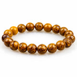 Elephantskin Stone Beaded Strand Bracelet Men Elastic Rope Stone Jewelry
