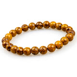 Elephantskin Stone Beaded Strand Bracelet Men Elastic Rope Stone Jewelry