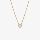Heart Necklaces For Women 925 Sterling Silver Golden Necklace Jewelry
