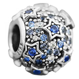 Snowflake Christmas Carousel Charm Bead 925 Sterling Silver