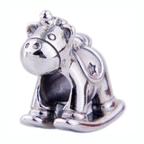 Snowflake Christmas Carousel Charm Bead 925 Sterling Silver