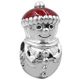 Snowflake Christmas Carousel Charm Bead 925 Sterling Silver