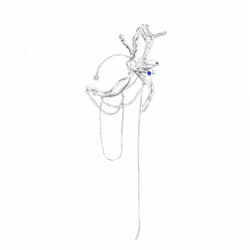 Elf Ear Cuff Earrings No Piercing Silver Goth Halloween Earcuff Wedding Jewelry