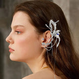Elf Ear Cuff Earrings No Piercing Silver Goth Halloween Earcuff Wedding Jewelry