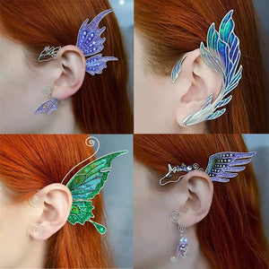 Elf Ear Cuffs Butterfly Clip Earrings Ear Sleeve Pendant without Piercing