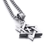 Star of David Messianic Cross Pendant Necklace Chain
