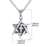 Star of David Messianic Cross Pendant Necklace Chain