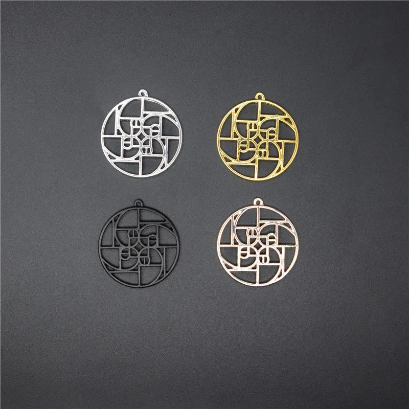 Golden Spiral Fibonacci Circle Pendant - Science Graduation Gift